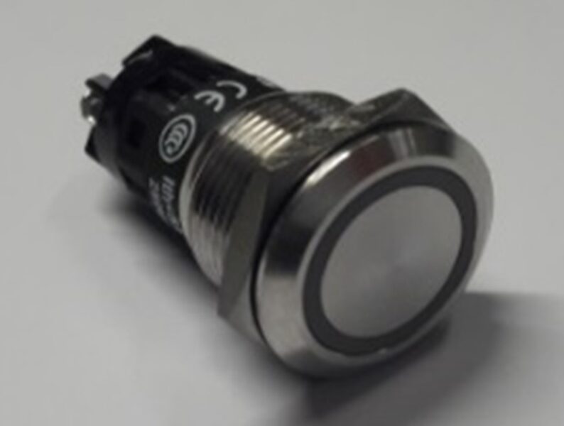BOUTON POUSSOIR LUMINEUX VERT